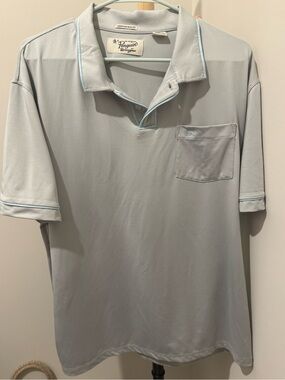 Original Penguin Light Blue Polo with Contrast Trim